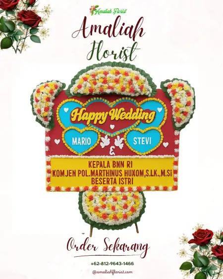 Papan Bunga Pernikahan Bantarwaru